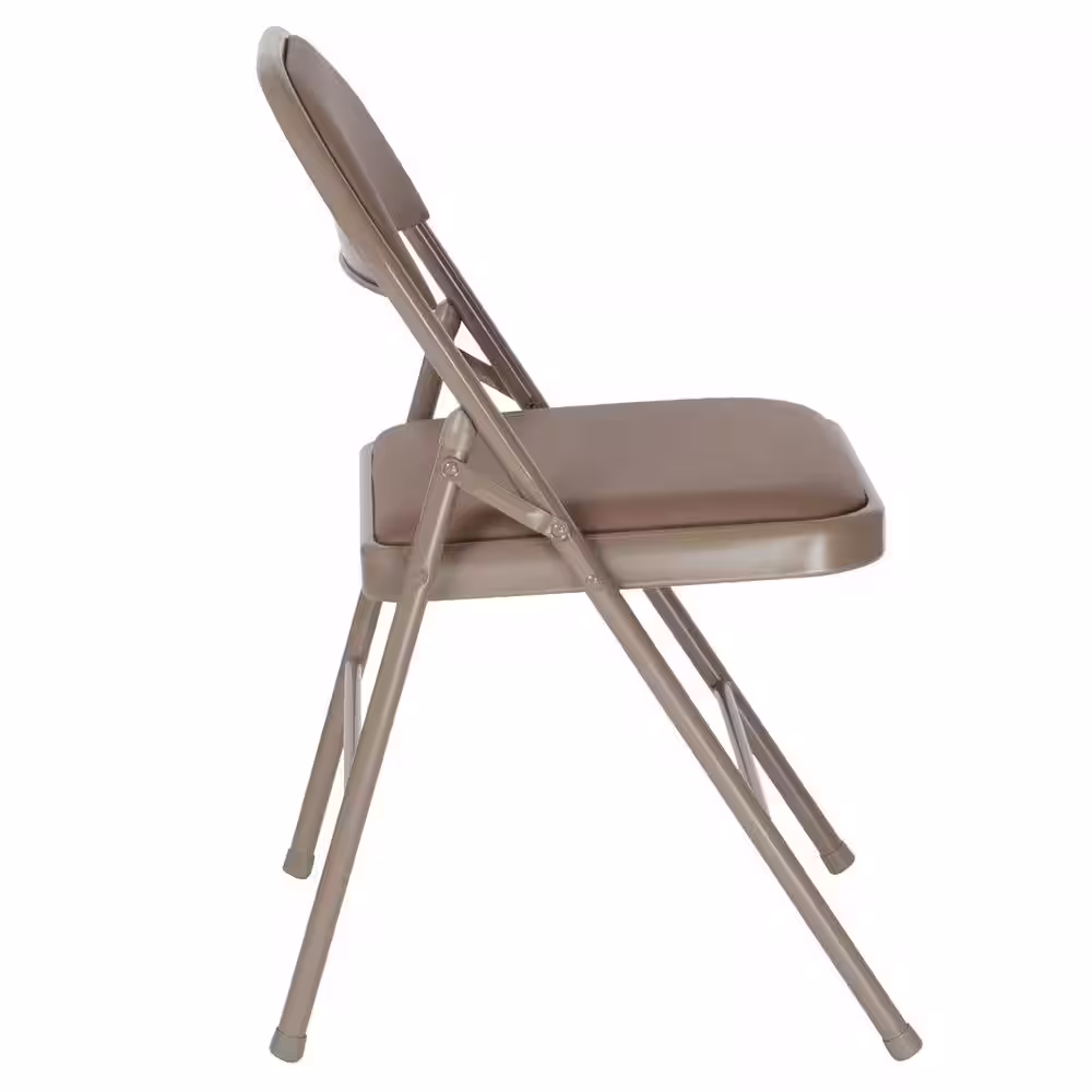 Carnegy Avenue Beige Metal Folding Chair (2-Pack)