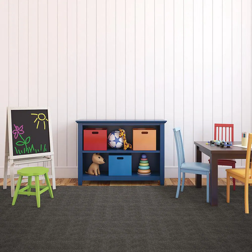 Foss Everest Gray Residential/Commercial 24 in. x 24 Peel and Stick Carpet Tile (15 Tiles/Case) 60 sq. ft.