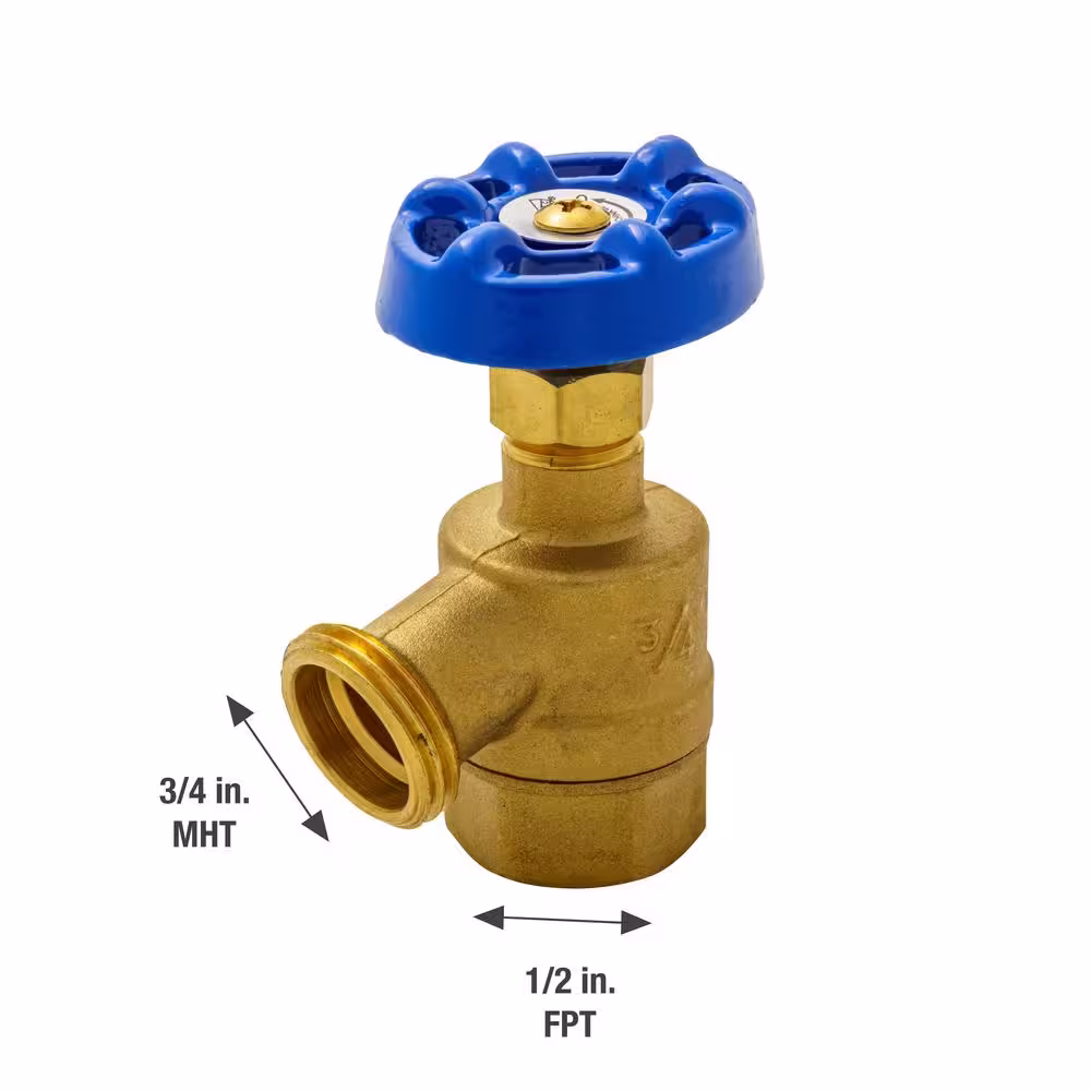 Everbilt 3/4 in. Brass Bent Nose Garden Valve