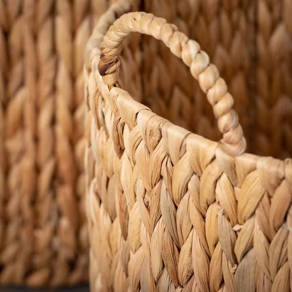 SULLIVANS 14.5 in. and 16.5 in. Handcrafted Fiber Baskets - Set of 2; Brown