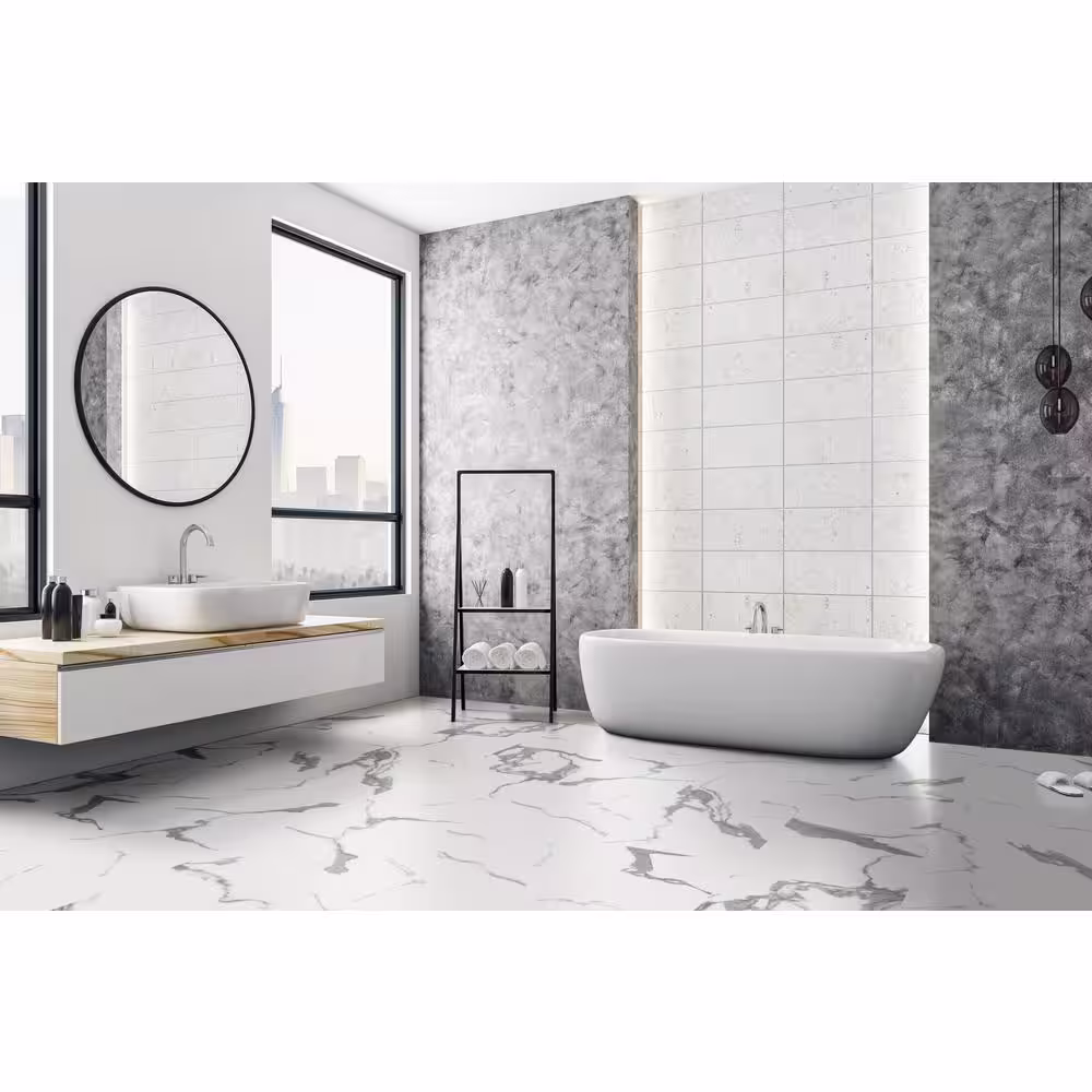 A&A Surfaces Allemont 12 MIL x 18.5 in. W x 35 in. L Click Lock Waterproof Luxury Vinyl Plank Flooring (1310.4 sqft/pallet)