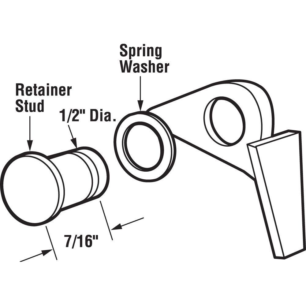Prime-Line Rolleze Black Plastic Cam Type Window Sash Lock