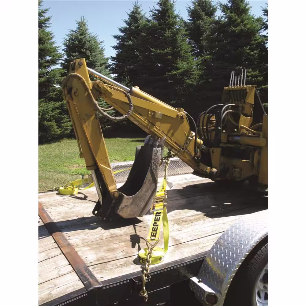 Keeper 2 in. x 27 ft. 3333 lbs. Keeper Chain End Ratchet Tie Down Strap