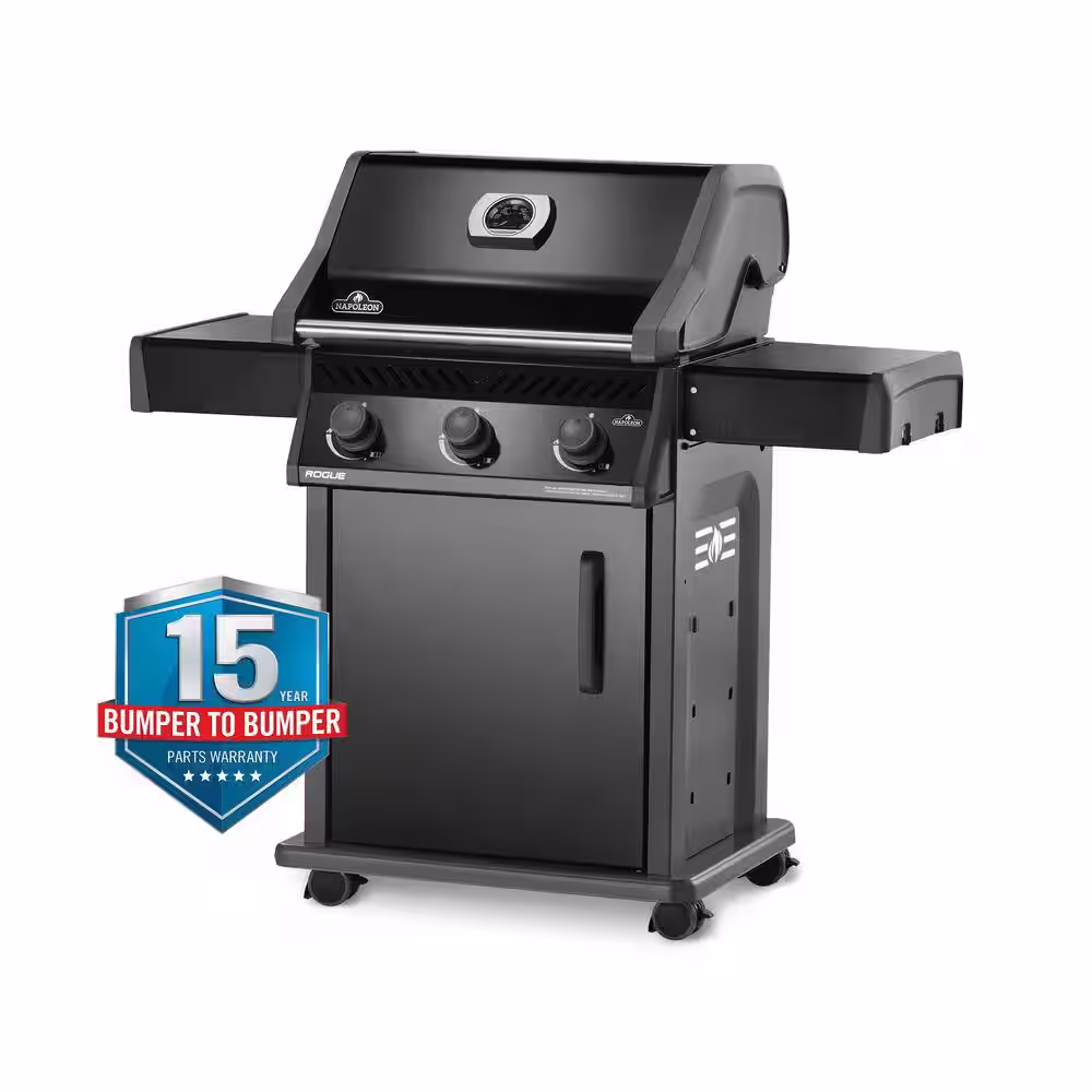 NAPOLEON Rogue 3-Burner Natural Gas Grill in Black