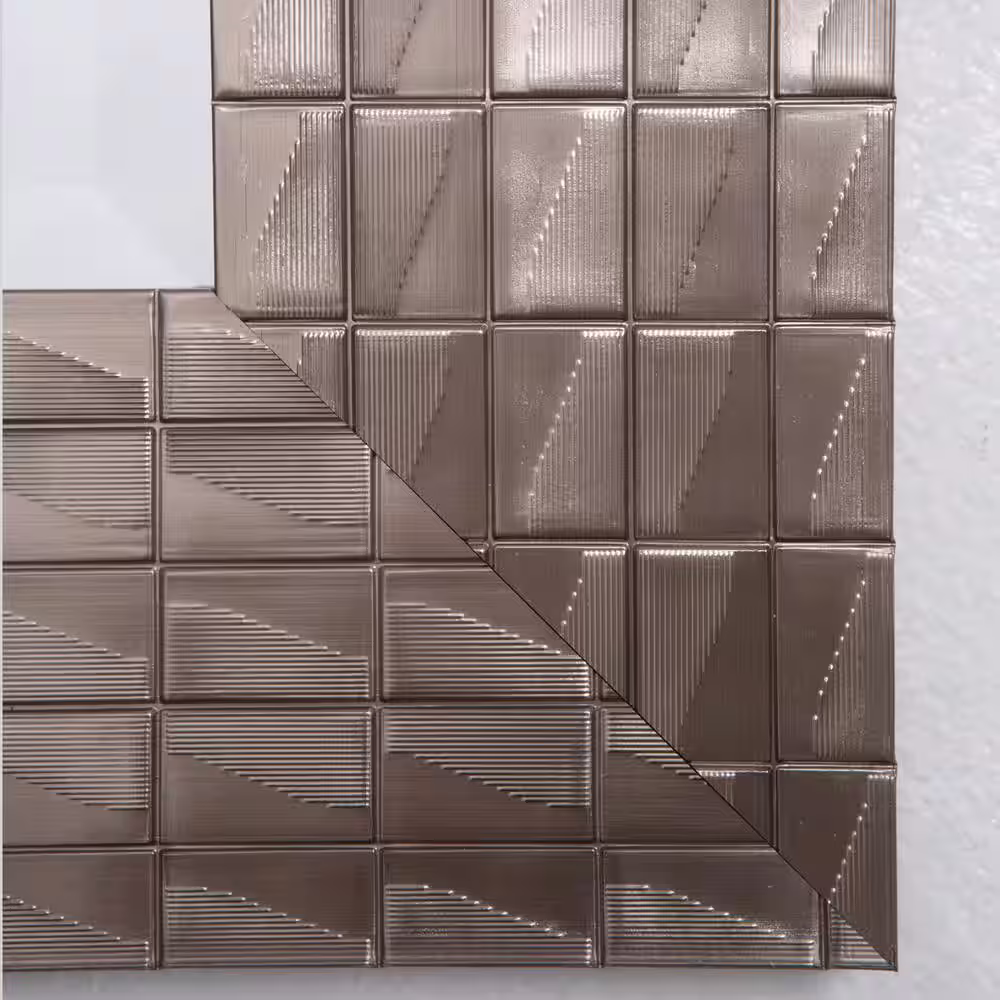 Yosemite Home Decor Medium Rectangle Pewter Finish Beveled Glass Antiqued Contemporary Mirror (36 in. H x 24 in. W)