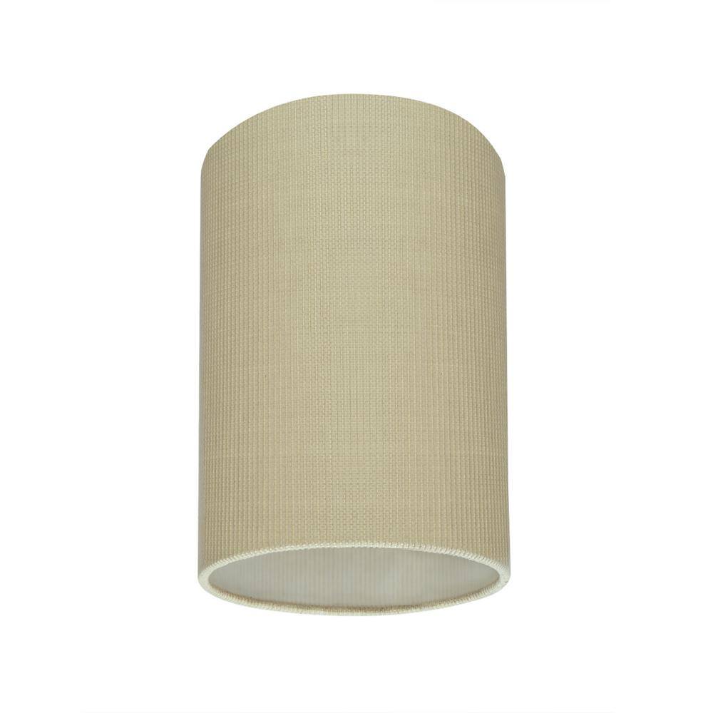 Aspen Creative Corporation 8 in. x 8 in. Brown and Checker Pattern Drum/Cylinder Lamp Shade