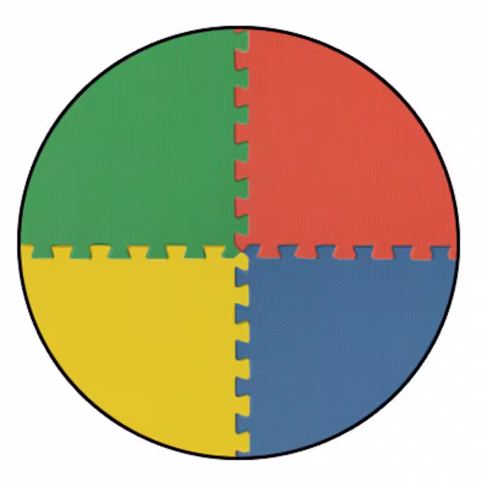 ACHIM Multicolored 24 in. x 24 in. Interlocking Anti Fatigue Foam Tiles (16 sq. ft./case)