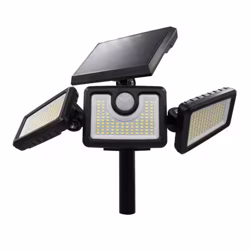 Novolink 5-Watt 500-Lumens 180-Degree Black Motion Sensing Integrated LED Flood Light, with Ground Spike