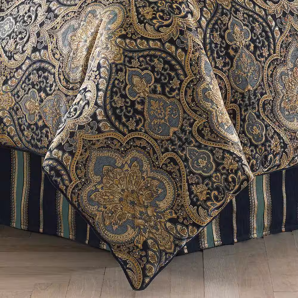 None Palmer Teal King 4 Piece Comforter Set