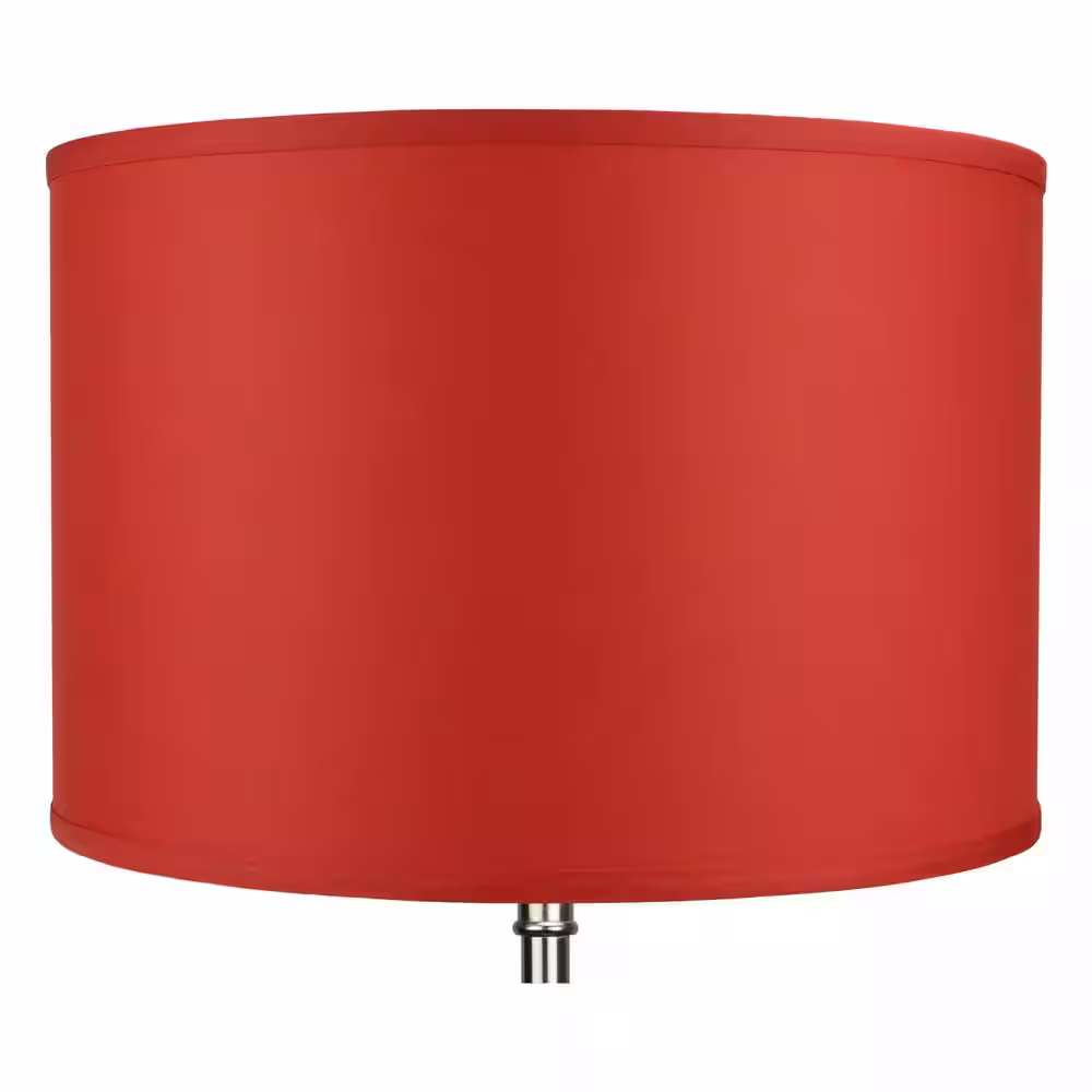 FenchelShades.com Fenchel Shades 18 in. Top Diameter x 18 in. Bottom Diameter x 12 in. Height Drum Lamp Shade - Linen Paprika