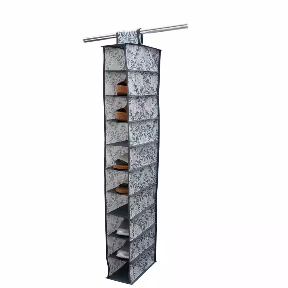 Laura Ashley 47.24 in. H 10-Pair Shelf Hanging Shoe Organizer in Parterre