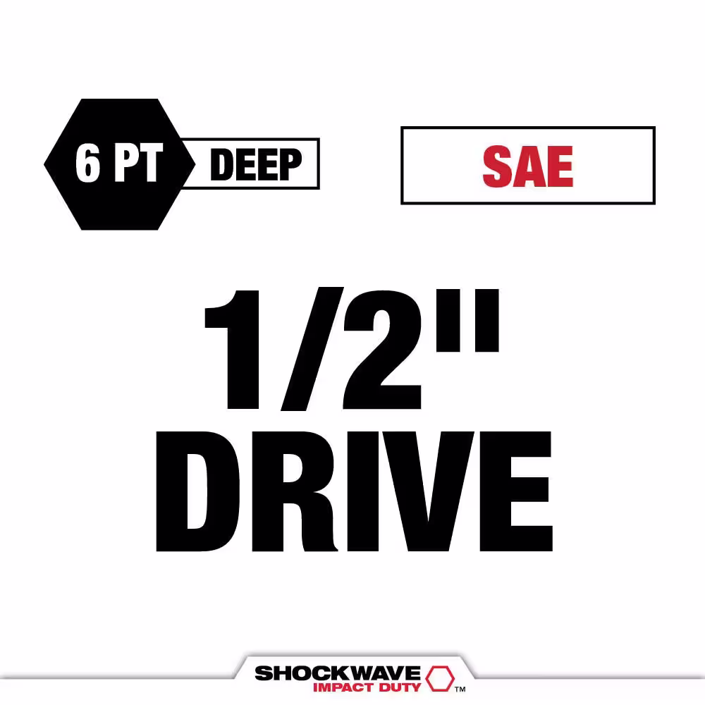 Milwaukee SHOCKWAVE 1/2 in. Drive SAE Deep Well PACKOUT Impact Socket Set & Screw Driver Bit Set w/PACKOUT Case (85-Piece)