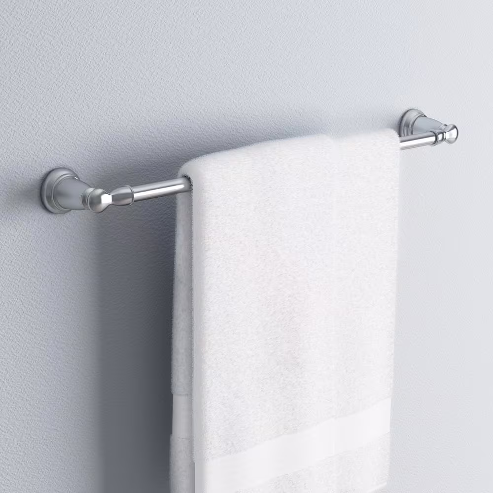MOEN Banbury 24 in. Towel Bar in Chrome (2-Pack Combo)