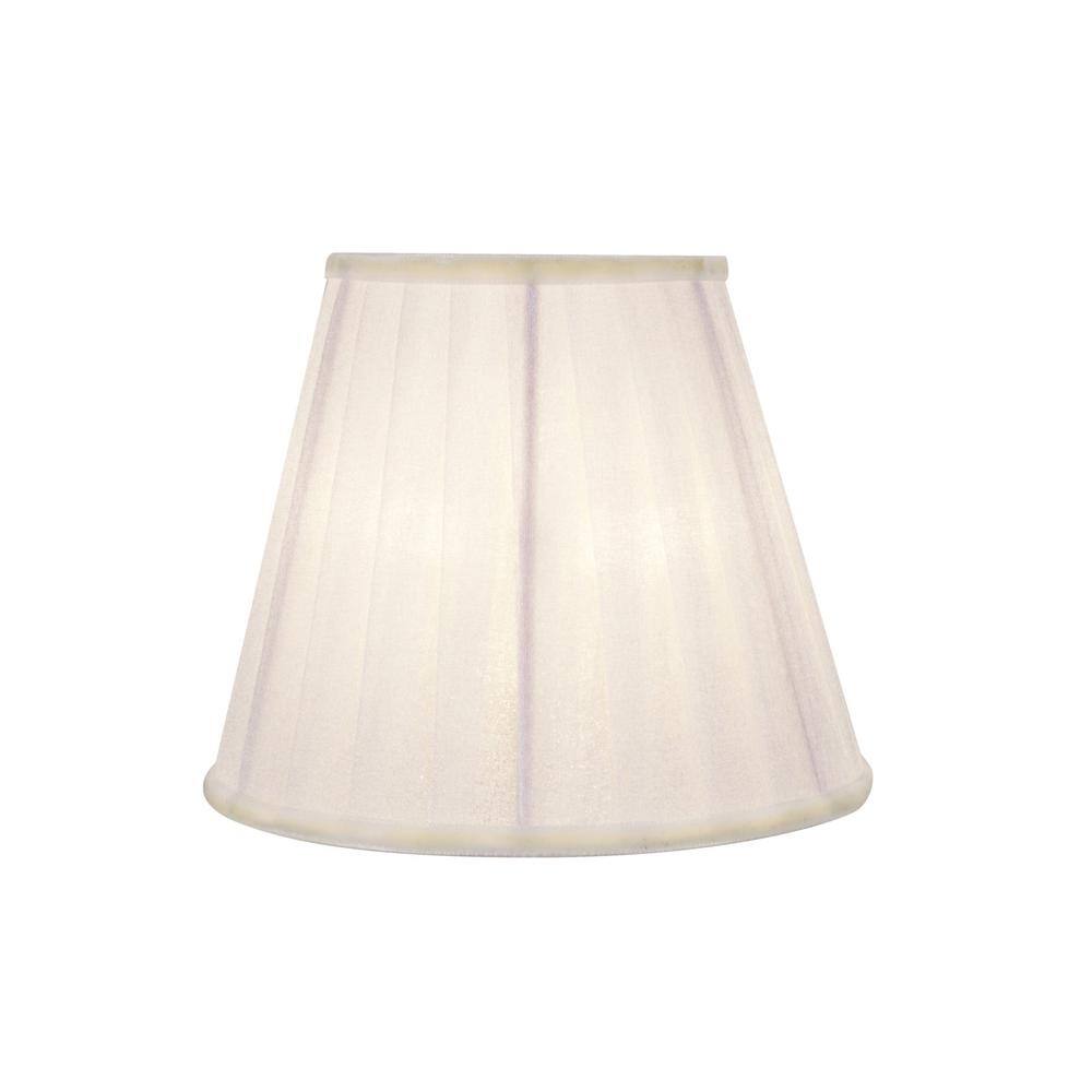 Aspen Creative Corporation 5 in. x 4-1/4 in. White Pleated Empire Lamp Shade (9-Pack)