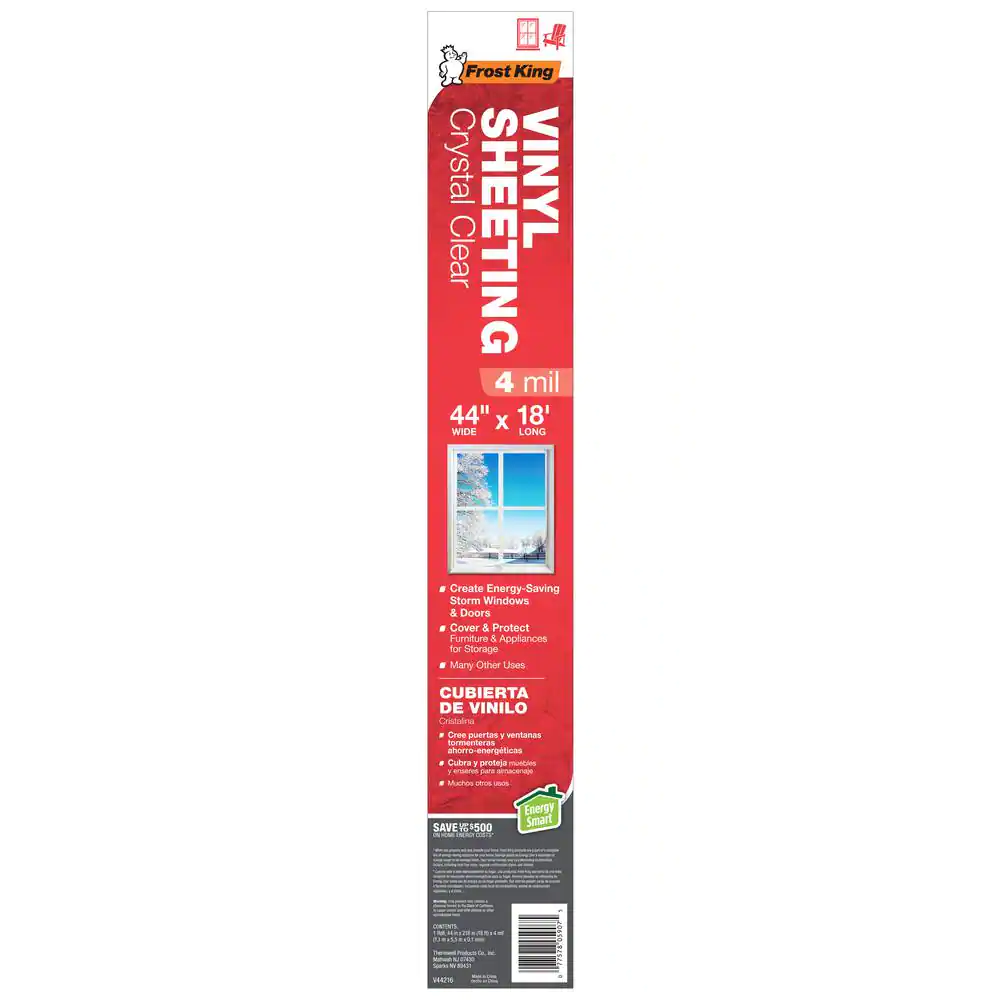 Frost King 44 in. x 216 in. x 4 Mil Clear Rolled Vinyl Sheeting