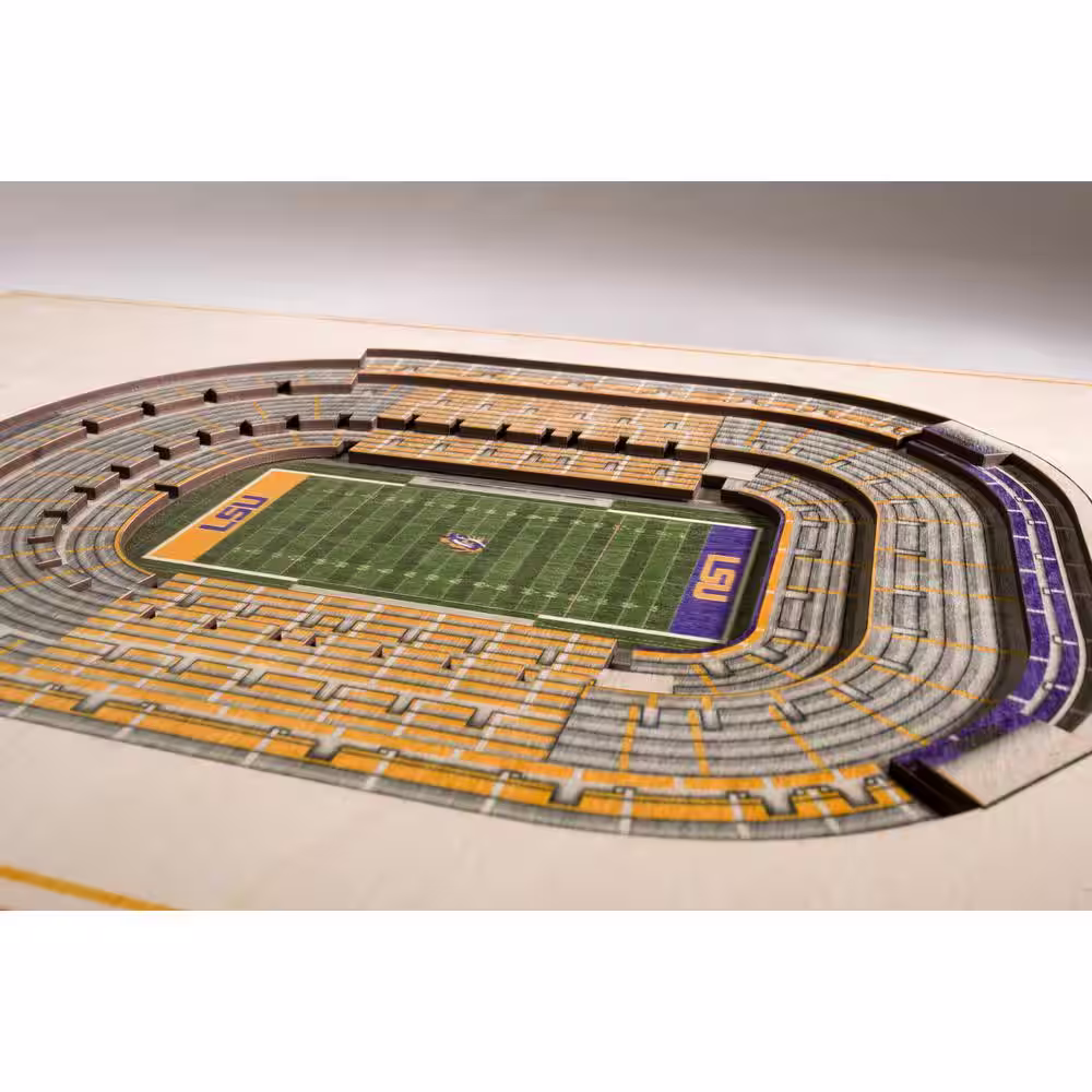 YouTheFan NCAA LSU Tigers 5-Layer Stadiumviews 3D Wooden Wall Art