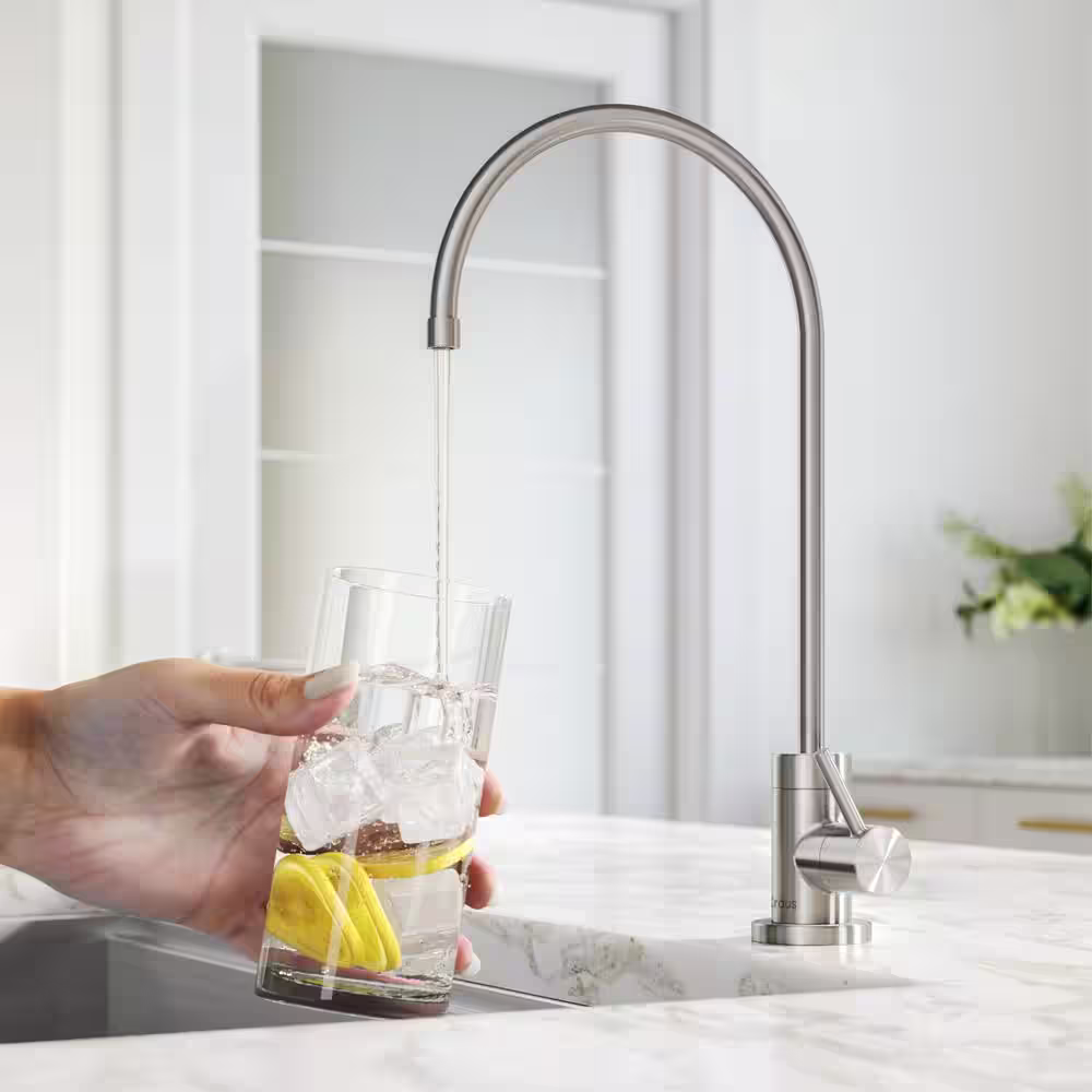 KRAUS Purita 2-Stage Under-Sink Filtration System with Single Handle Filter Faucet in Spot-Free Stainless Steel