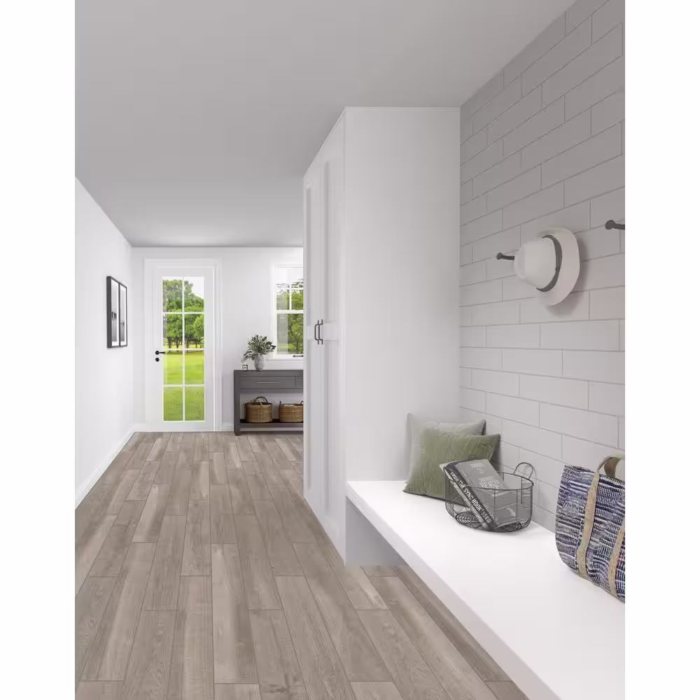 Daltile Vicinity Gray Brown Matte 6 in. x 36 in. Glazed Porcelain Floor and Wall Tile (13.05 sq. ft./Case)