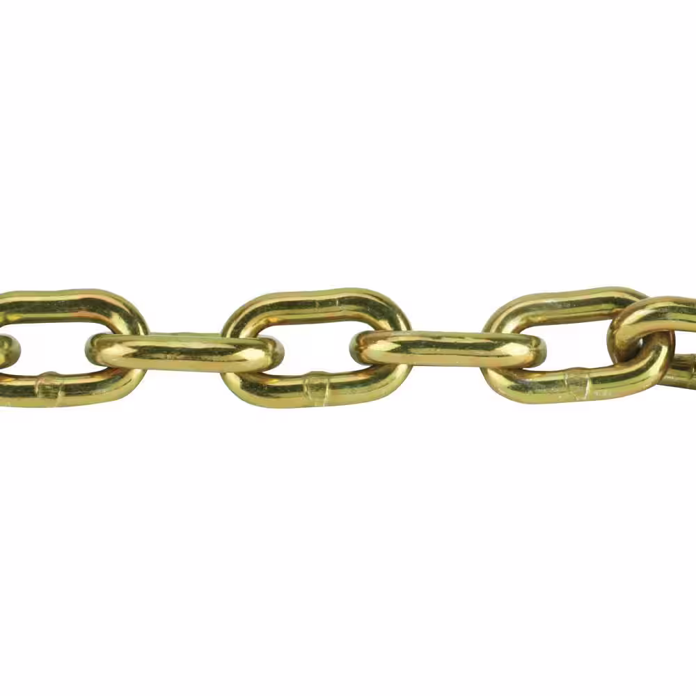 Everbilt 5/16 in. x 20 ft. Grade 70 Yellow Zinc Plated Steel Tow Chain with Grab Hooks