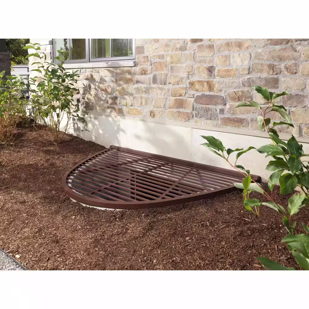 Rockwell 66 in. x 44 in. x 48 in. Tan Composite Window Well with Aluminum Bar Grate