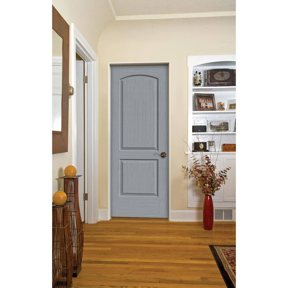 JELD-WEN 32 in. x 80 in. Continental Stone Stain Right-Hand Solid Core Molded Composite MDF Single Prehung Interior Door