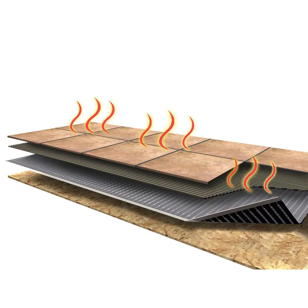 QuietWarmth 10 ft. x 36 in. 120-Volt Peel and Stick Radiant Floor Heating Mat with 7-Day Thermostat for Tile and Glue-Down Floors