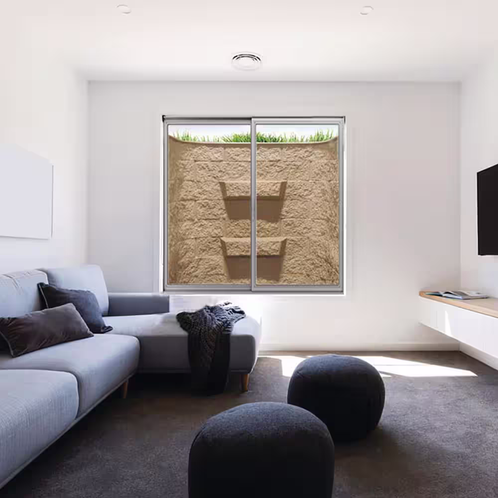 SHAPE PRODUCTS 50 in. W x 36 in. D x 60 in. H Block-Tex Fiberglass Egress Window Well (Sandstone)