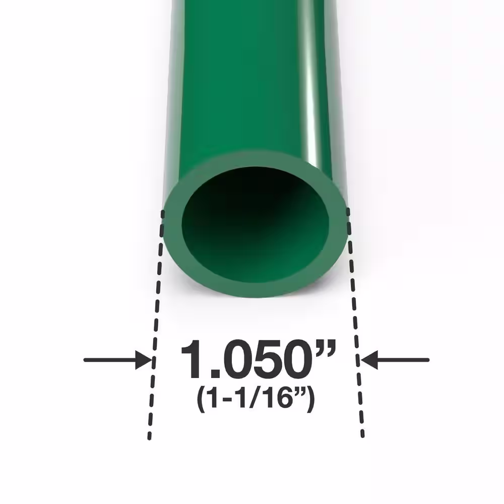 Formufit 3/4 in. x 5 ft. Green Furniture Grade Schedule 40 PVC Pipe (2-Pack)