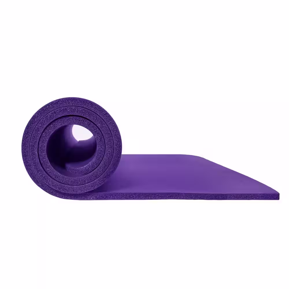 None Purple High Density Yoga Mat 72 in. L x 31.5 in. W x 0.4 in. T Pilates Gym Flooring Mat Non Slip (15.75 sq. ft.)