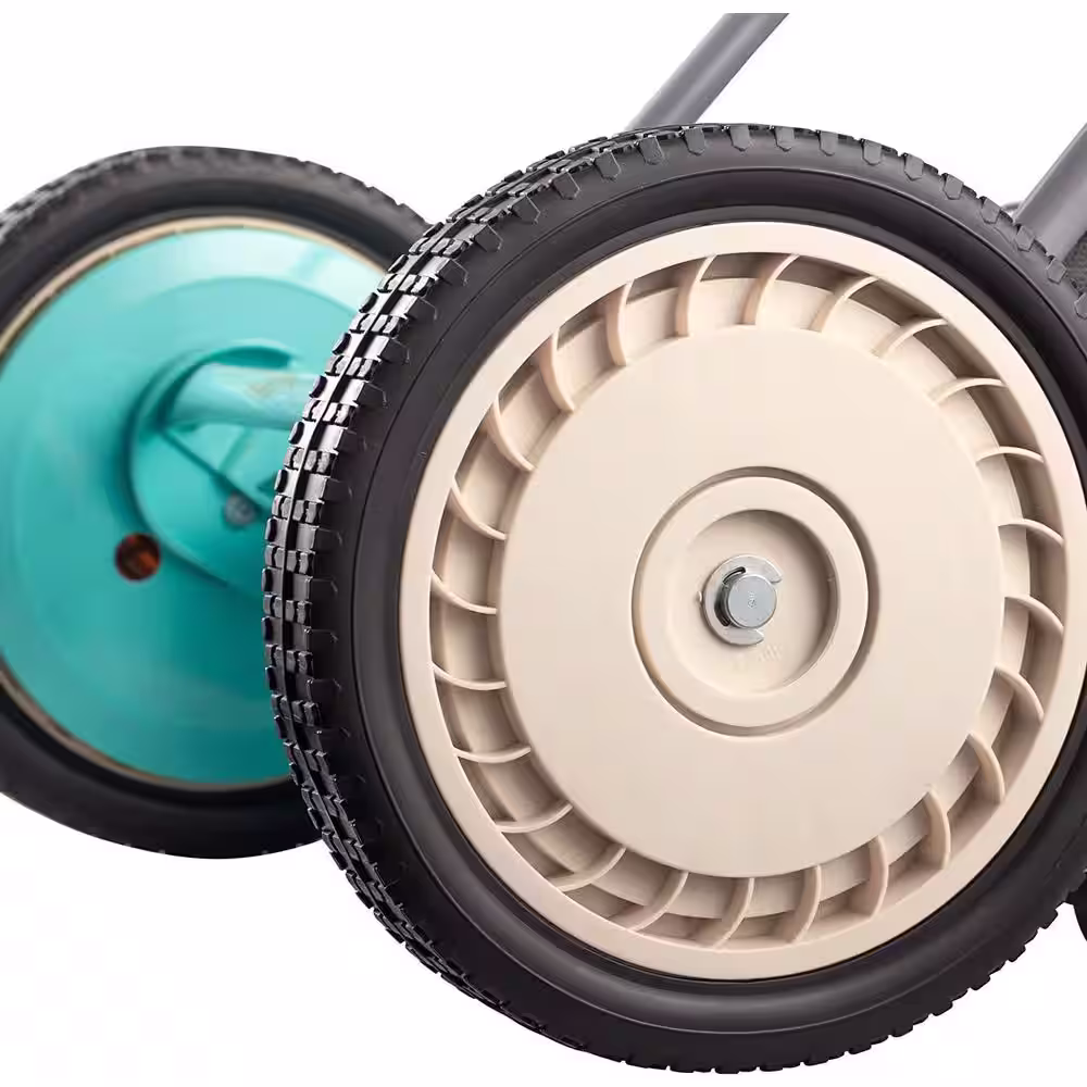 American Lawn Mower Company 14 in. Manual Walk Behind Push Reel Lawn Mower Grass Catcher Included