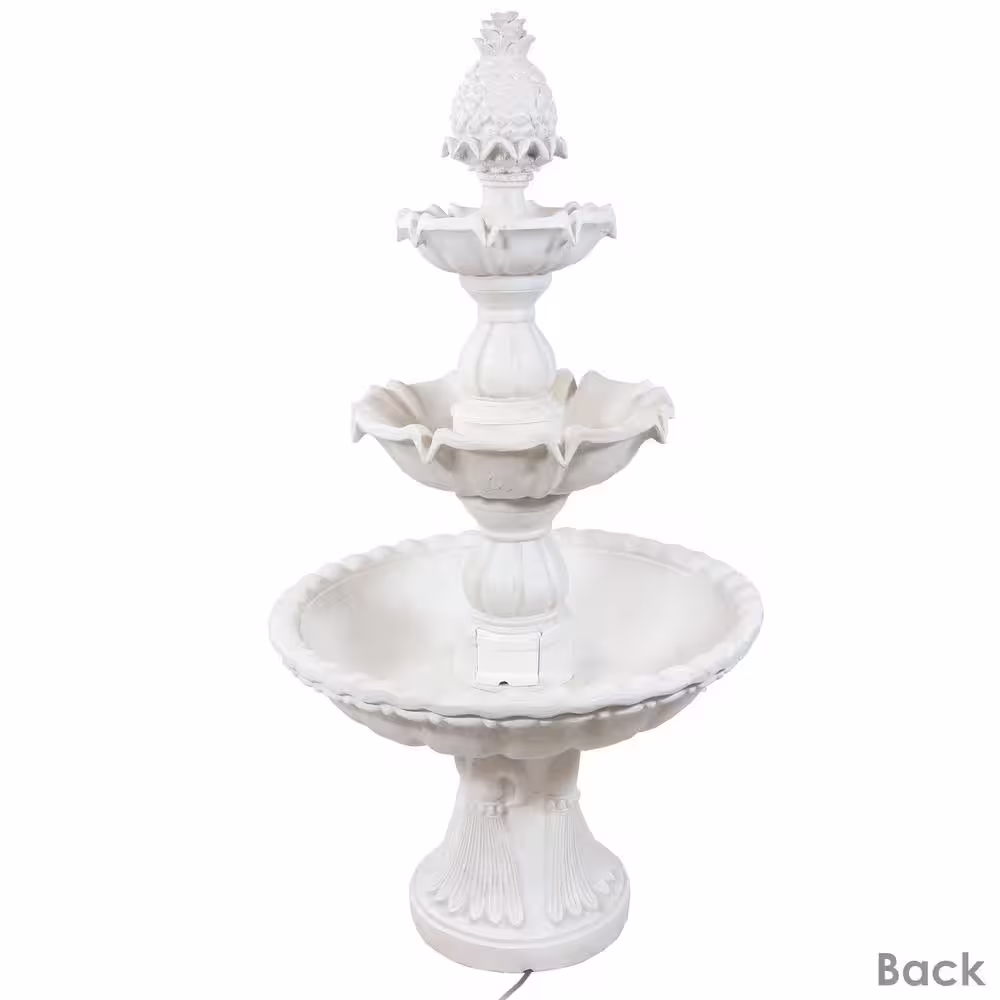 Sunnydaze Decor 59 in. 3-Tier Welcome Outdoor Water Fountain