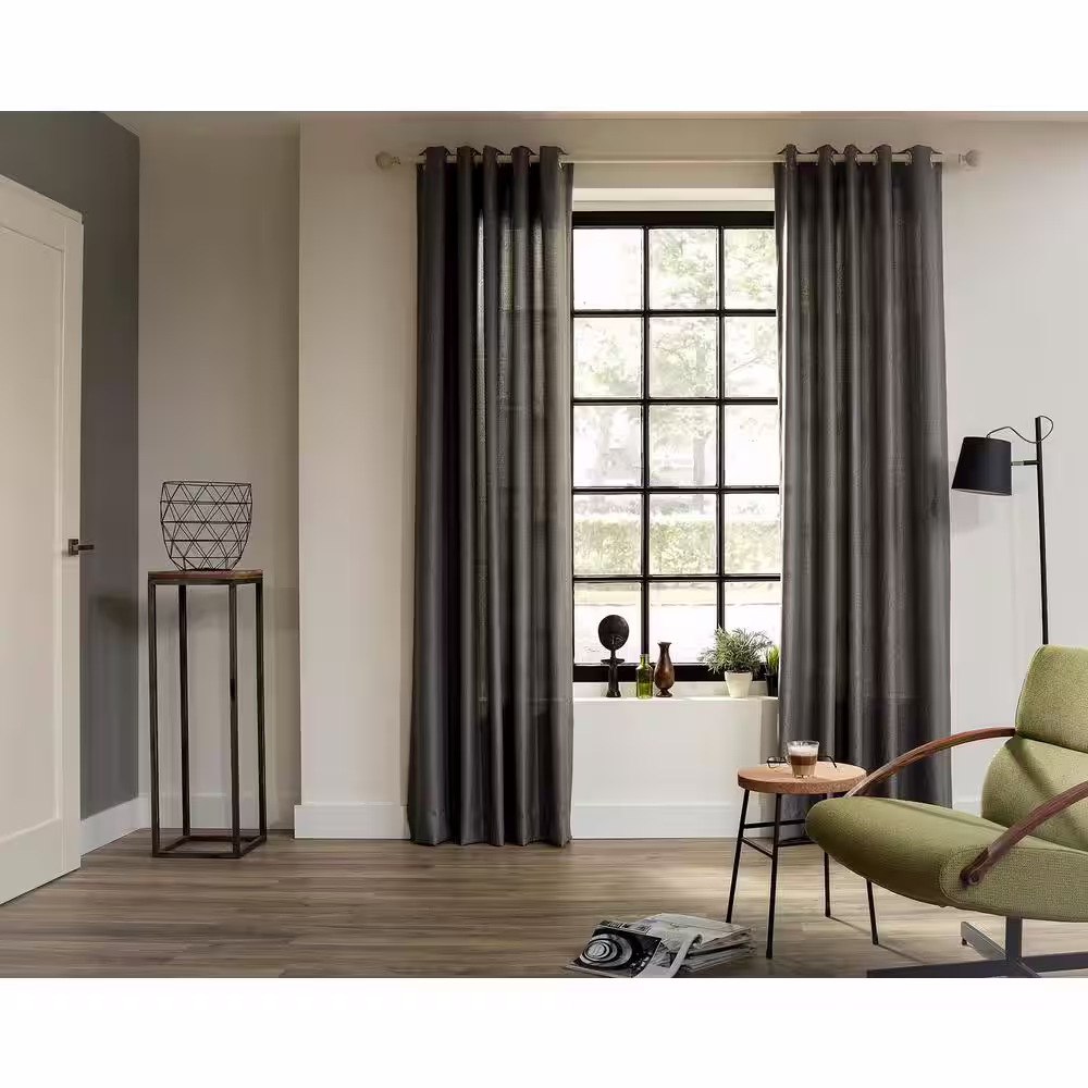 LTL Home Products 63 in. Single Curtain Rod in Classic White finish with Finial