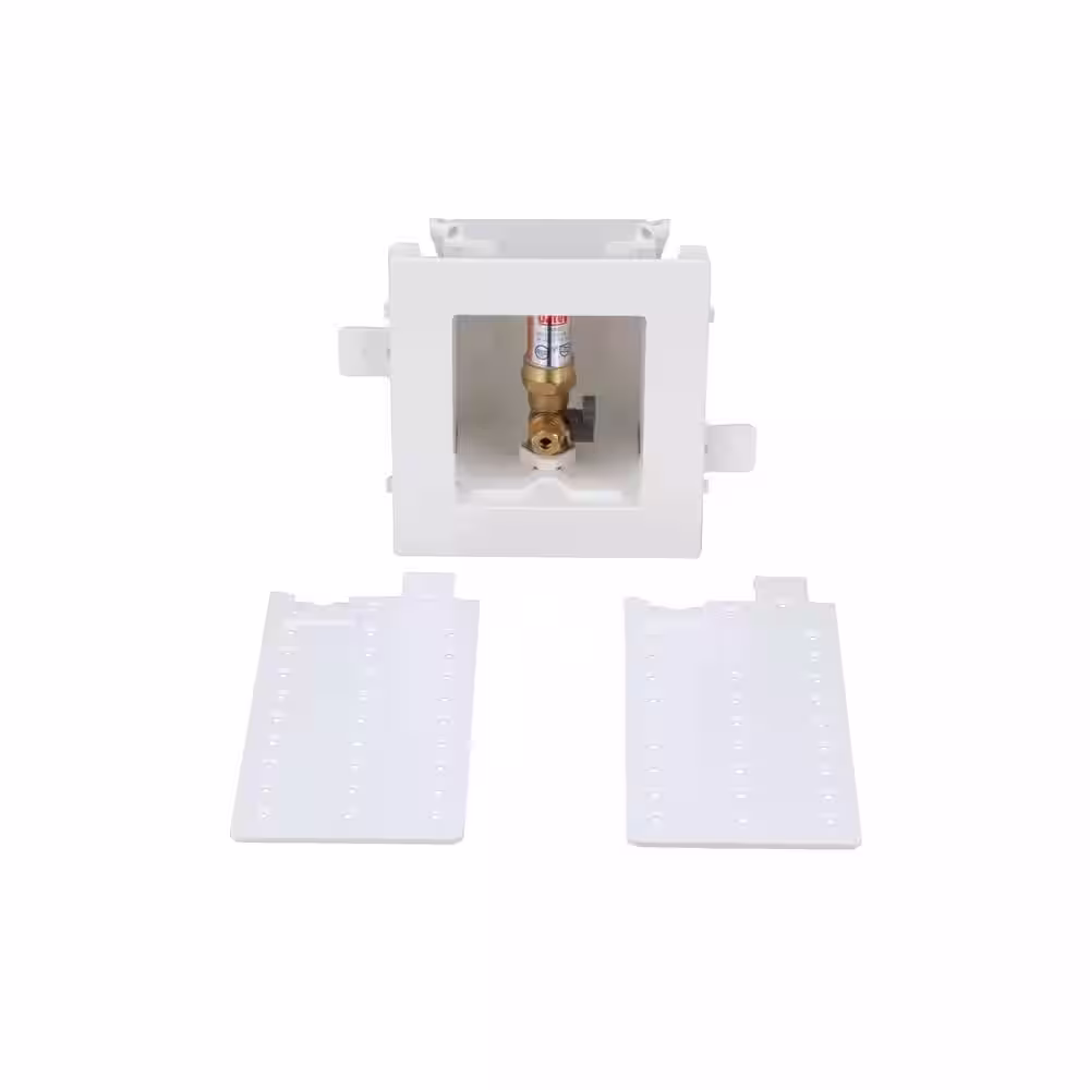 Oatey Moda 1/2 in. Brass PEX1960 Compression Ice Maker Outlet Box with Water Hammer Arrestor