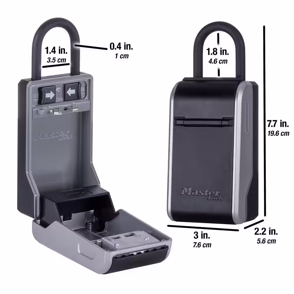 Master Lock Large Key Lockbox, Combination Dials, Removable Shackle