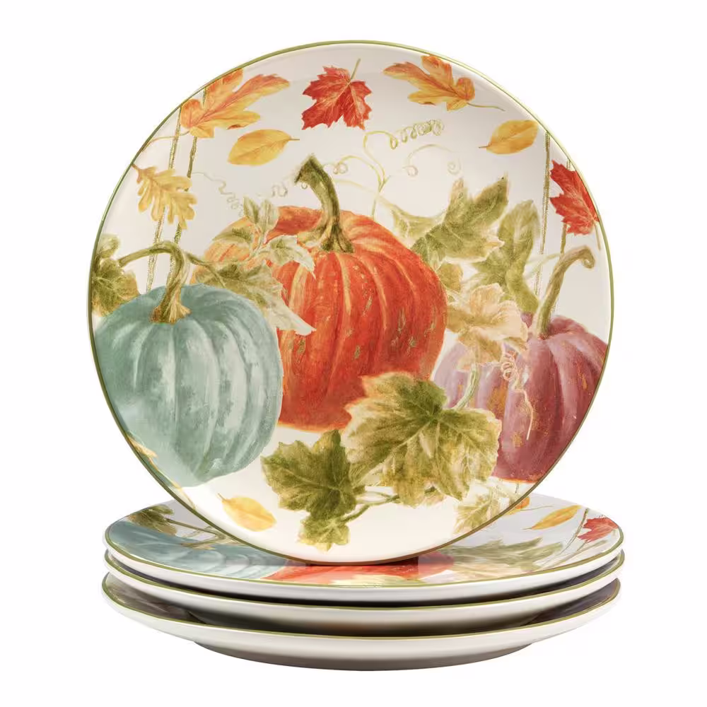 Certified International Autumn Harvest 16-Piece Multicolored Earthenware Dinnerware Set (Service Set for 4)