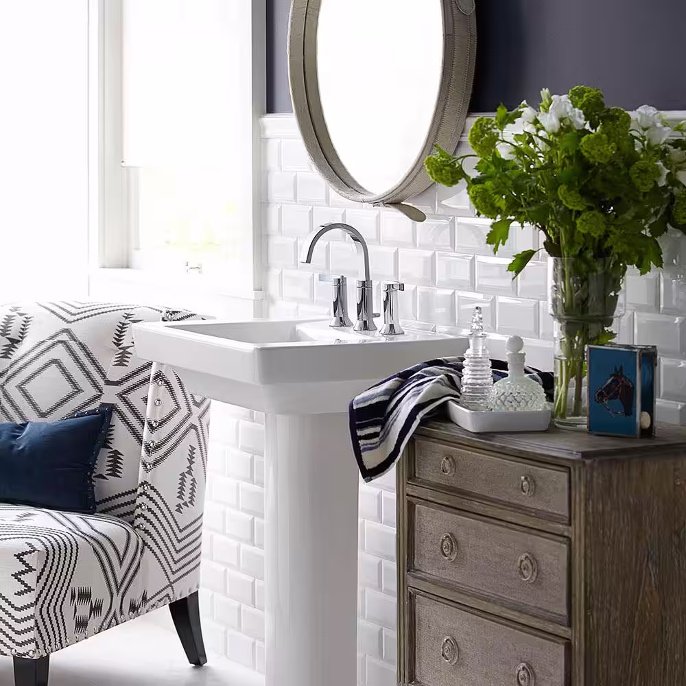 Jeffrey Court Fresh White 3 in. x 6 in. Glossy Subway Beveled Ceramic Wall Tile (10.656 sq. ft./Case)