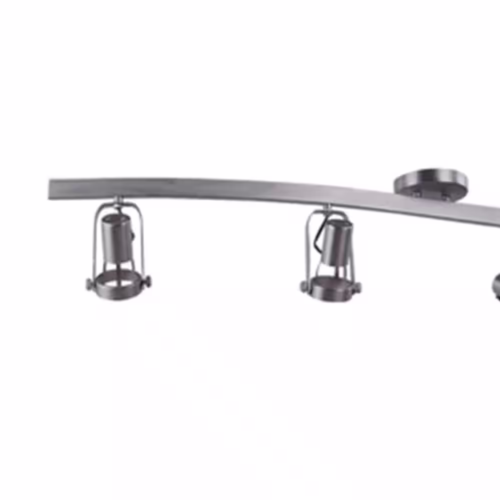 None 36 in. 4-Light Brushed Nickel Track Lighting Kit