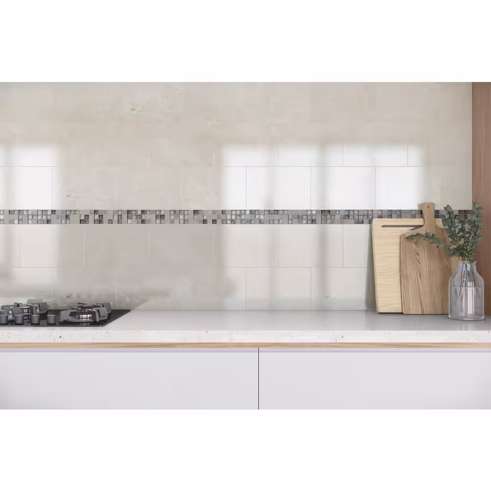 ELIANE Delray Beige 8 in. x 12 in. Ceramic Wall Tile (16.15 sq. ft. / case)