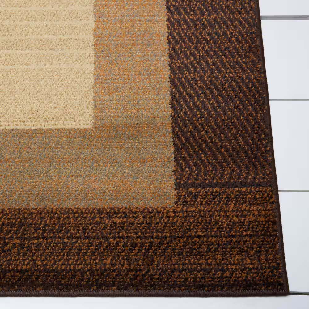 Home Dynamix Royalty Brown/Blue 2 ft. x 7 ft. Indoor Runner Rug