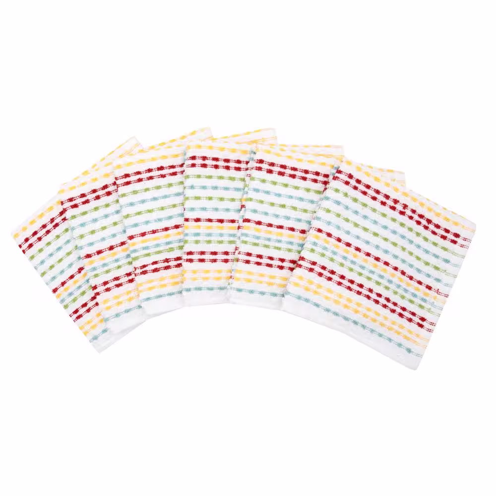 RITZ Multicolor Pebble Cotton Bar Mop Dish Cloth Set of 6