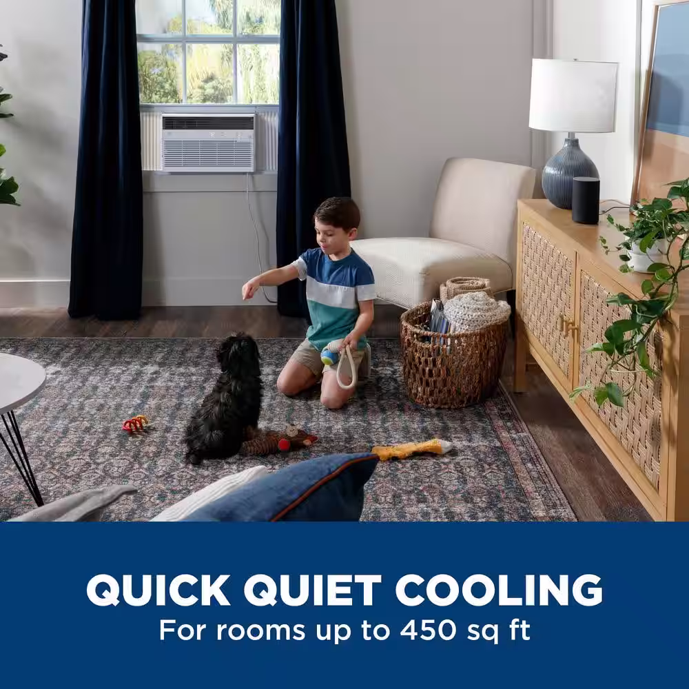 GE 10,000 BTU 115-Volt Smart Window Air Conditioner with WiFi and Remote in White, ENERGY STAR