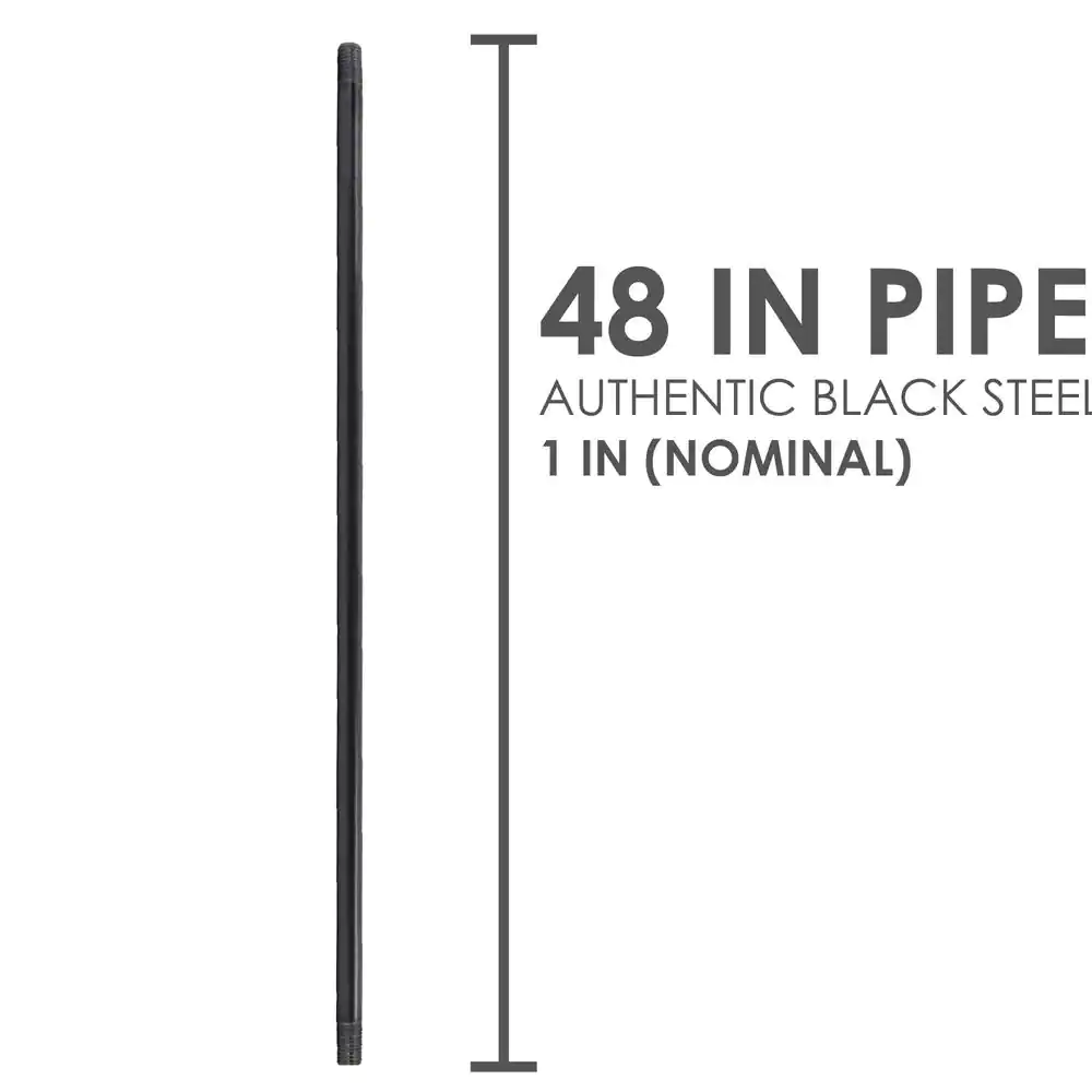 STZ 1 in. x 4 ft. Black Steel Sch. 40 Cut Pipe