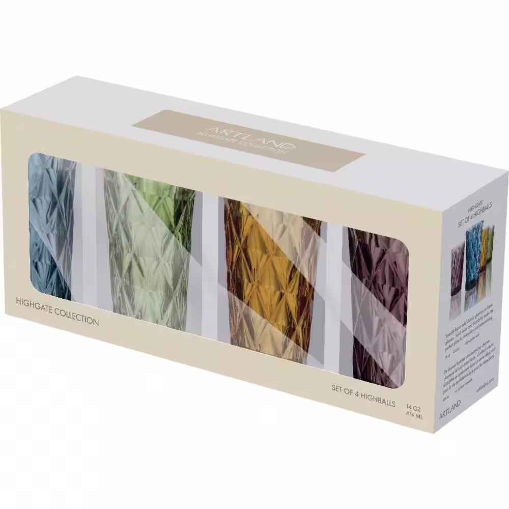 Artland Hygate Assorted Color Highball (Set of 4)