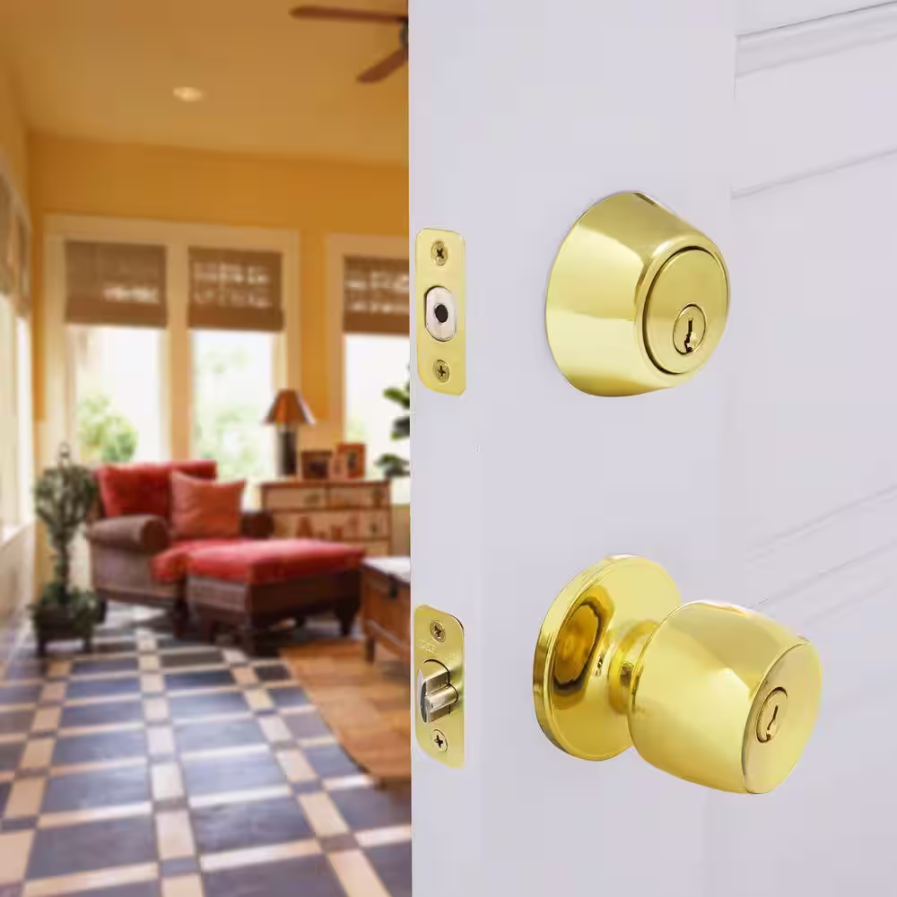 Defiant Brandywine Single Cylinder Polished Brass Entry Project Pack