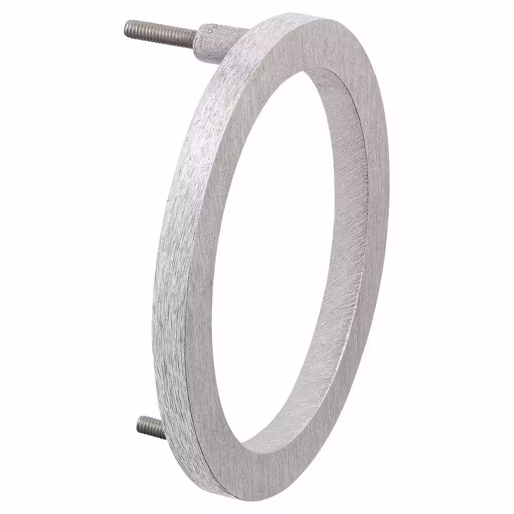 Montague Metal Products 8 in. Brushed Aluminum Floating or Flat Modern House Number 0