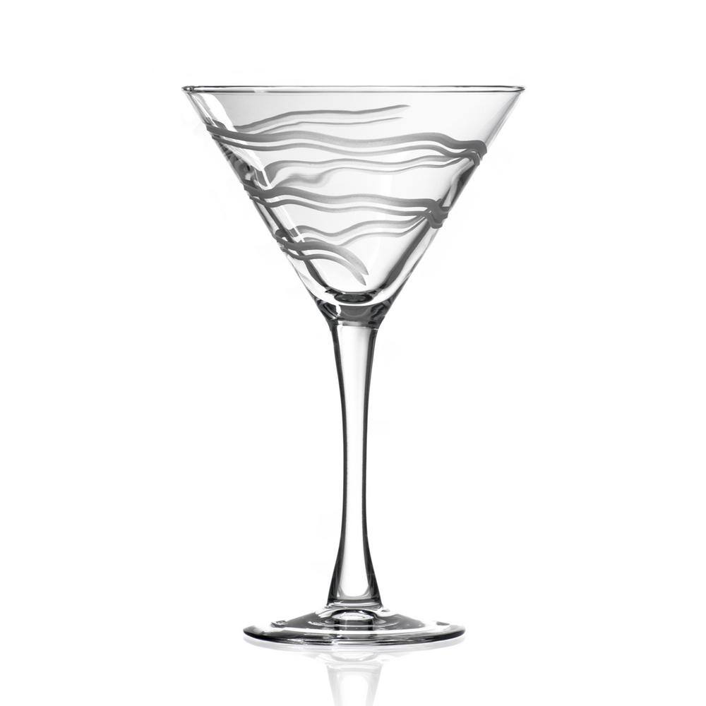 Rolf Glass Good Vibrations 10 oz. Clear Martini (Set of 4)
