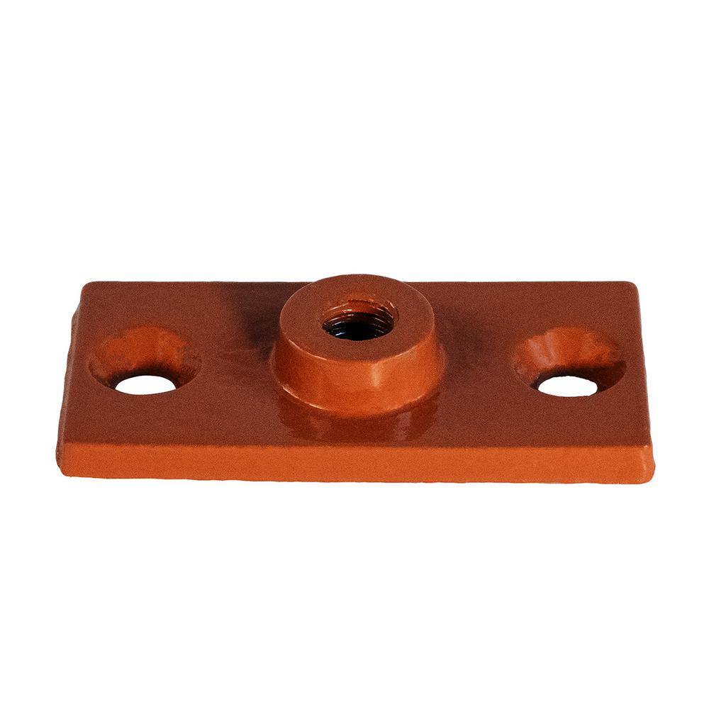 The Plumber's Choice 3/8 in. Rod Hanger Plate in Copper Epoxy Coated Iron for Threaded Rod