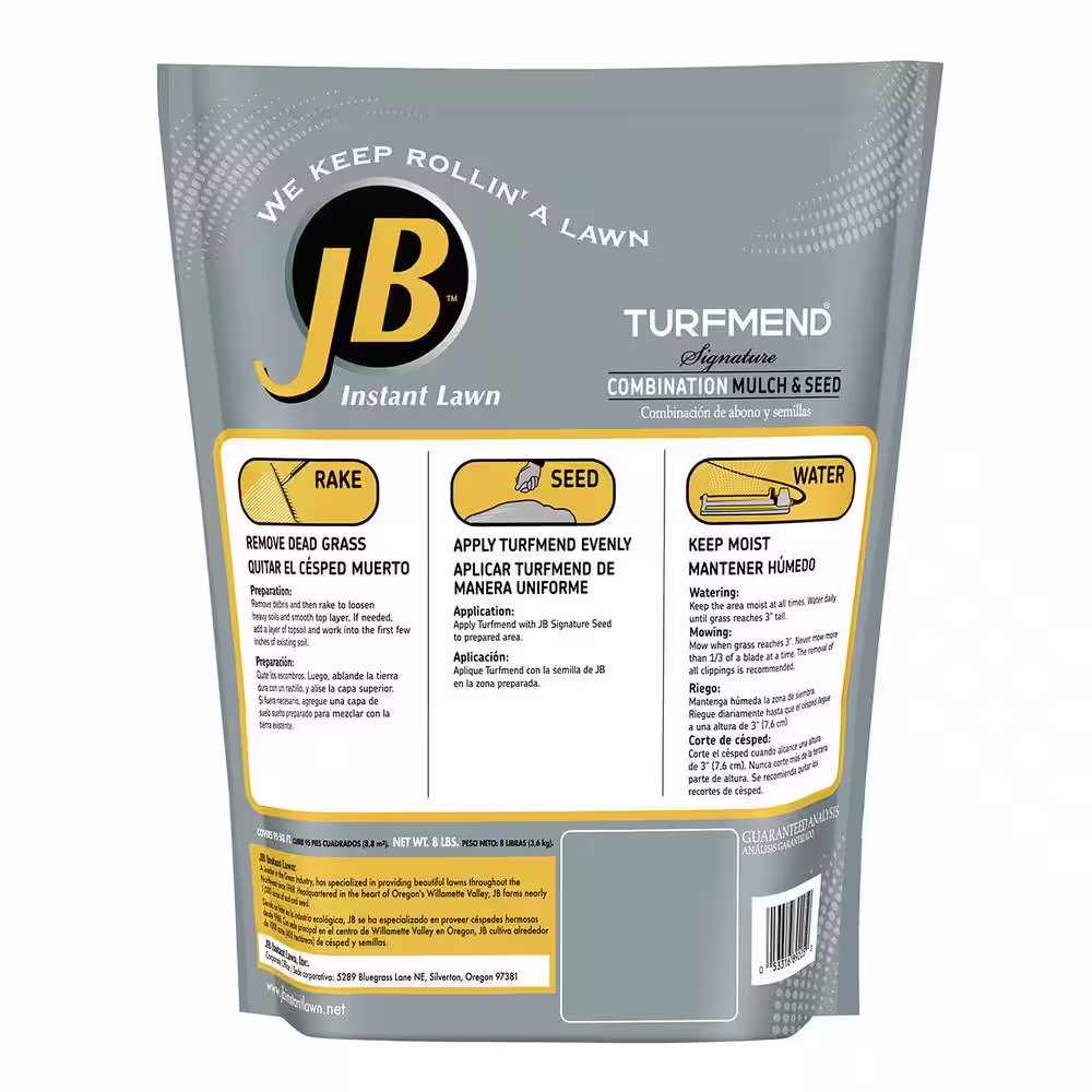 None JB 8 lbs. Signature Blue Grass Seed with TurfMend