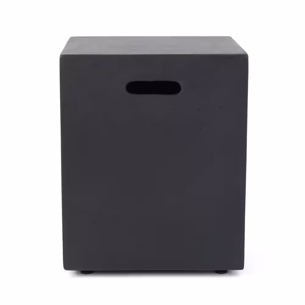 None Aidan 40 in. x 12.5 in. Square Outdoor Gas Fire Pit Table with Tank Holder