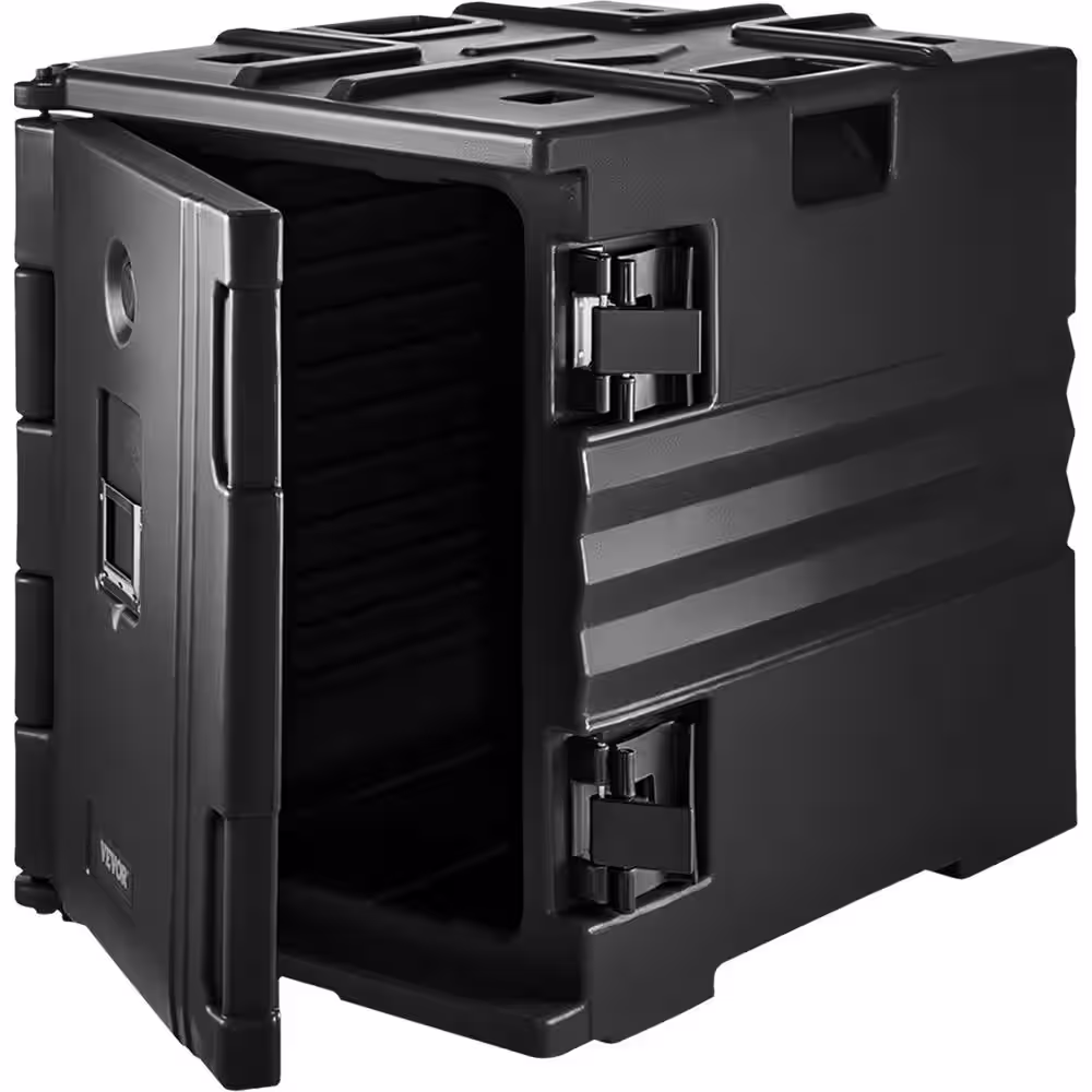 VEVOR Insulated Food Pan Carrier 82 Qt. Hot Box for Catering Food Box Carrier with Double Buckles for Restaurant, Black